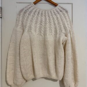 Gorgeous handmade mohair sweater with balloon sleeves